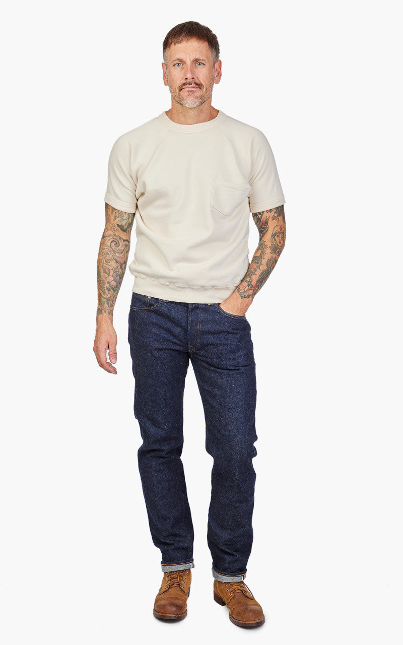 Warehouse & Co. Lot 4085 Short Sleeve Pocket Sweatshirt Cream
