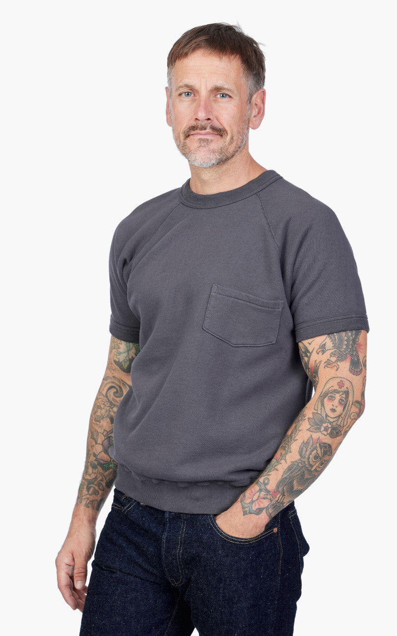 Warehouse & Co. Lot 4085 Short Sleeve Pocket Sweatshirt Navy