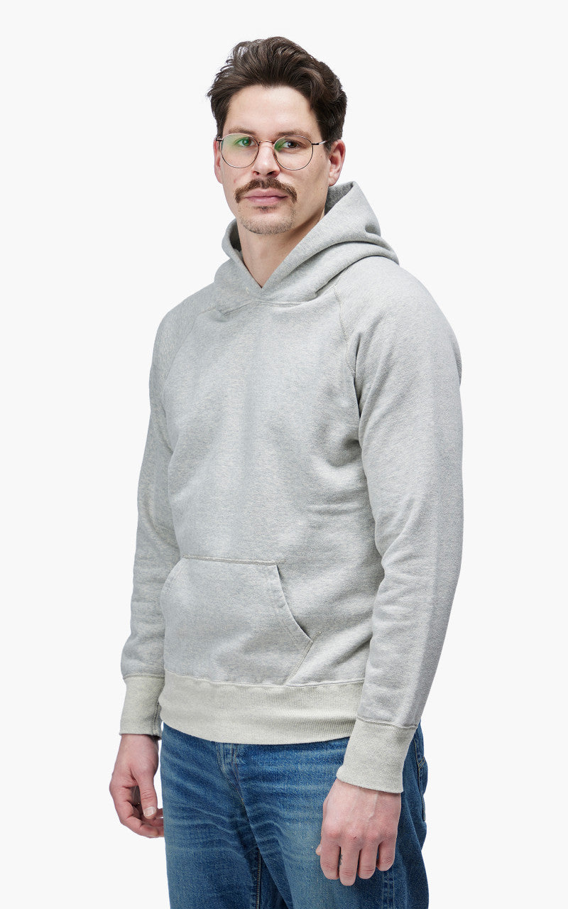 Warehouse & Co. 462 No Print Hoodie Heather Grey