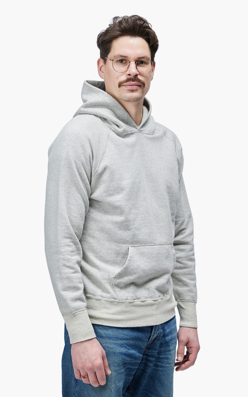 Warehouse & Co. 462 No Print Hoodie Heather Grey