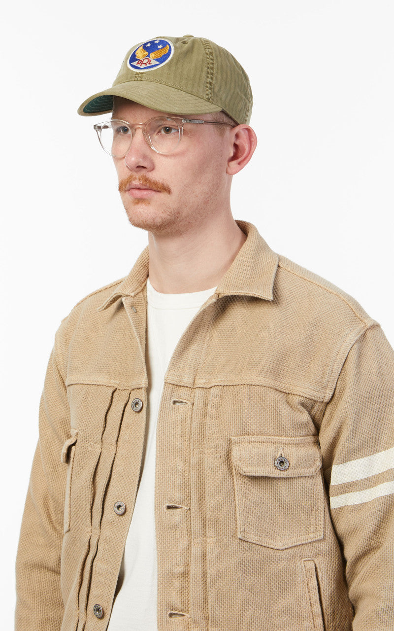 RRL Winged-Logo Baseball Cap Garment-Dyed Brewster Green