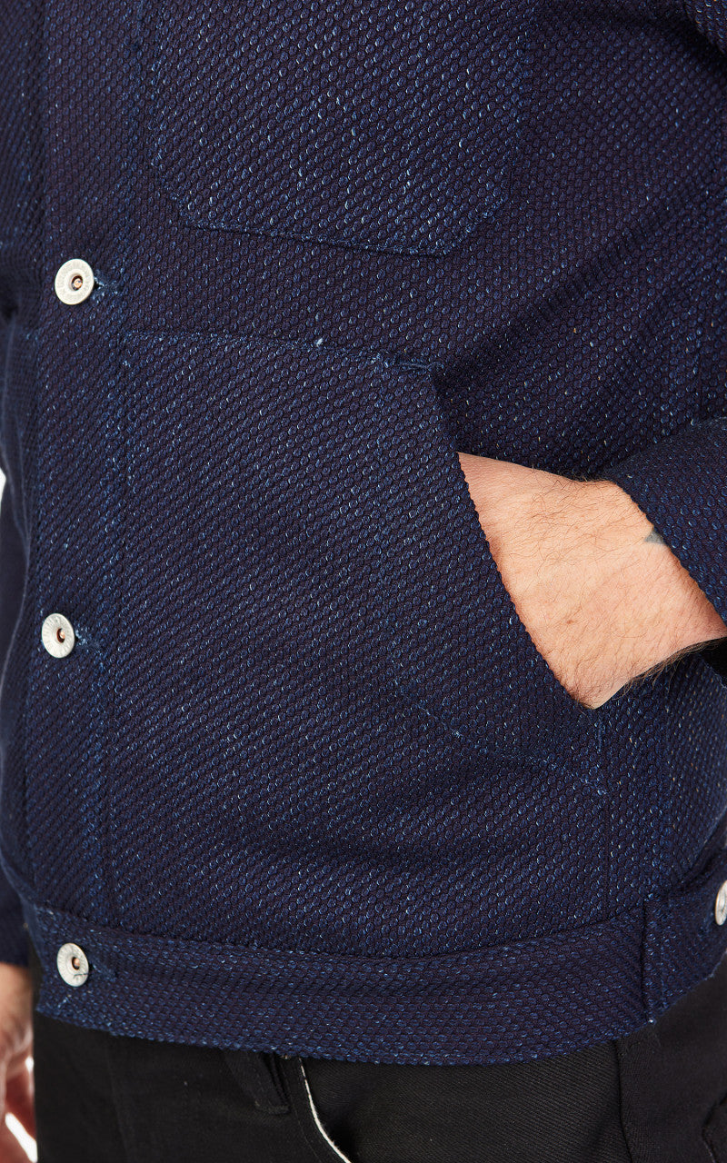 Wingman Denim Sashiko Jacket Indigo 12.5oz