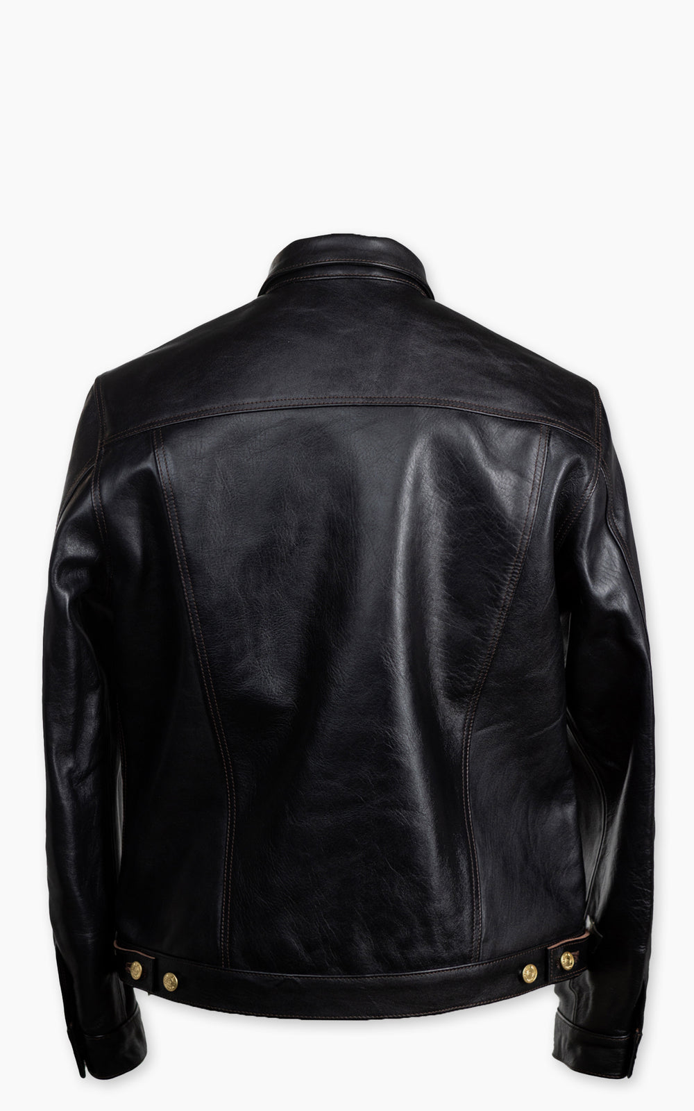 Double Helix Western Pioneer Horsehide Leather Jacket Black