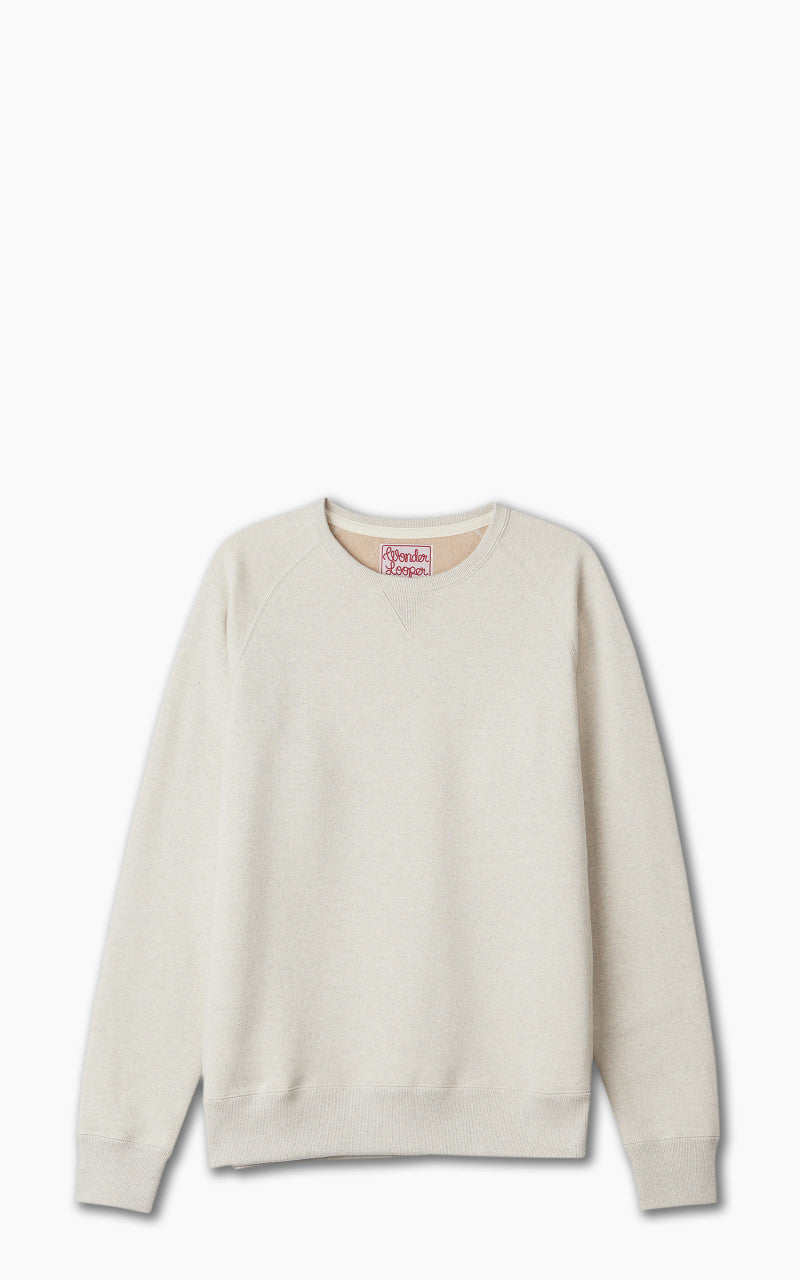Wonder Looper Pullover Crewneck Fleeced Foxfibre® Oatmeal