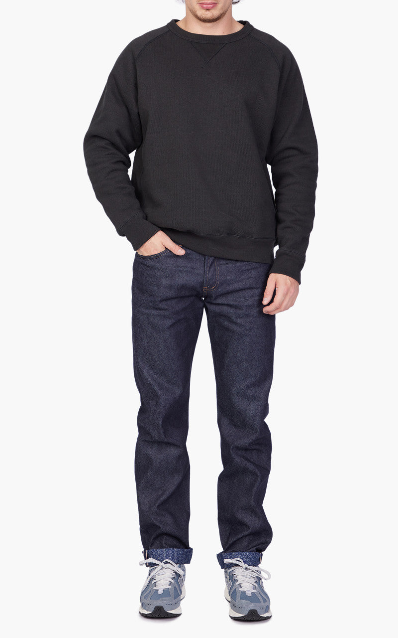 Wonder Looper Pullover Crewneck Double Heavyweight French Terry Sumi Black