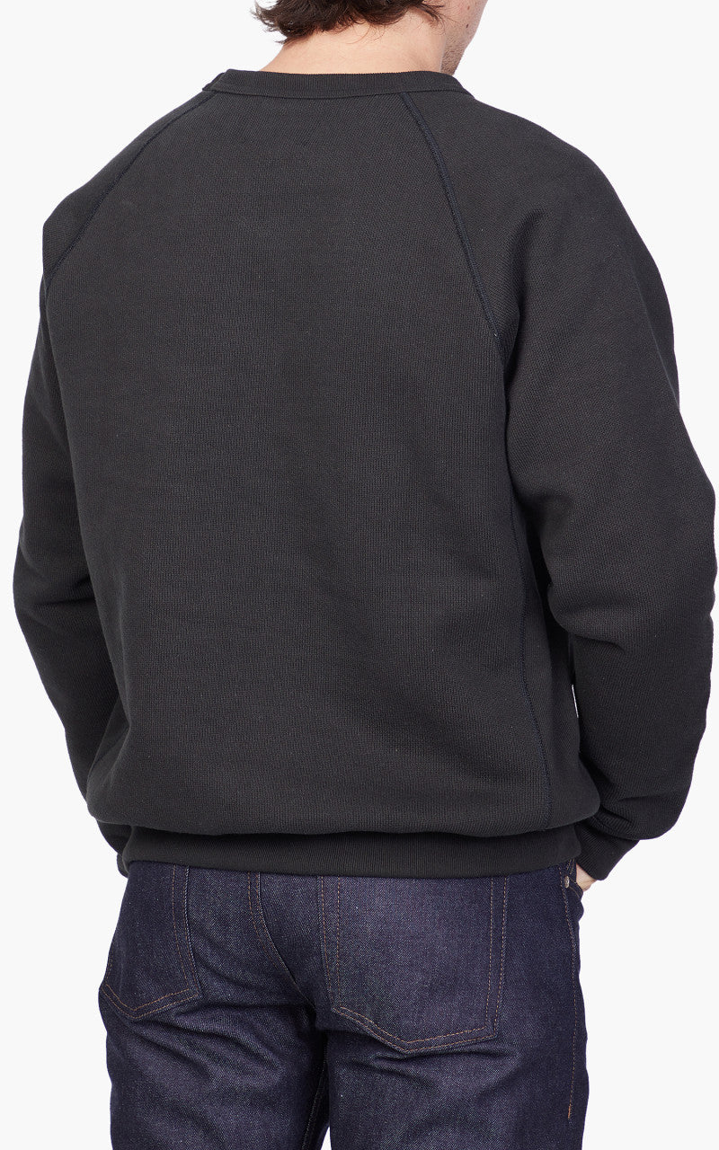 Wonder Looper Pullover Crewneck Double Heavyweight French Terry Sumi Black