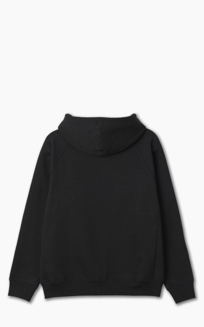 Wonder Looper Zip Hoodie Double Heavyweight French Terry Sumi Black