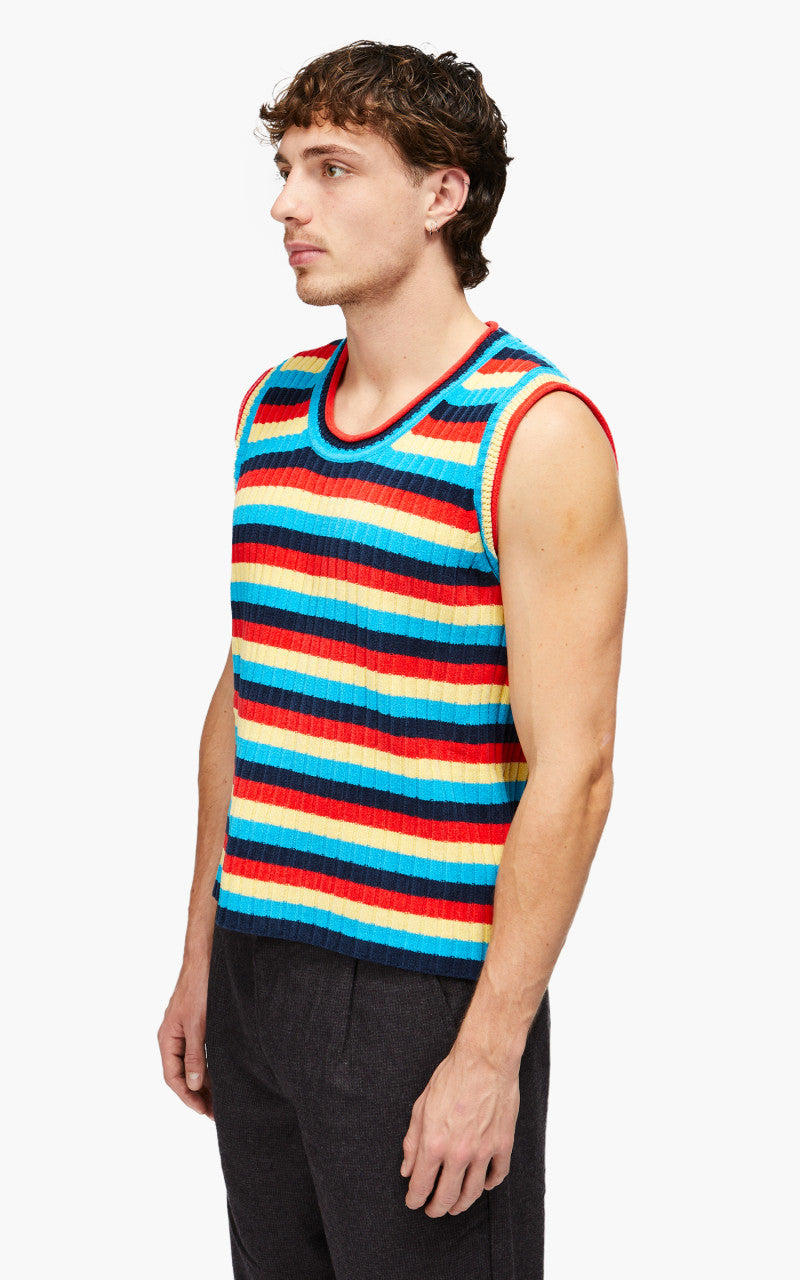 Wales Bonner Choir Vest Blue Multi Stripe