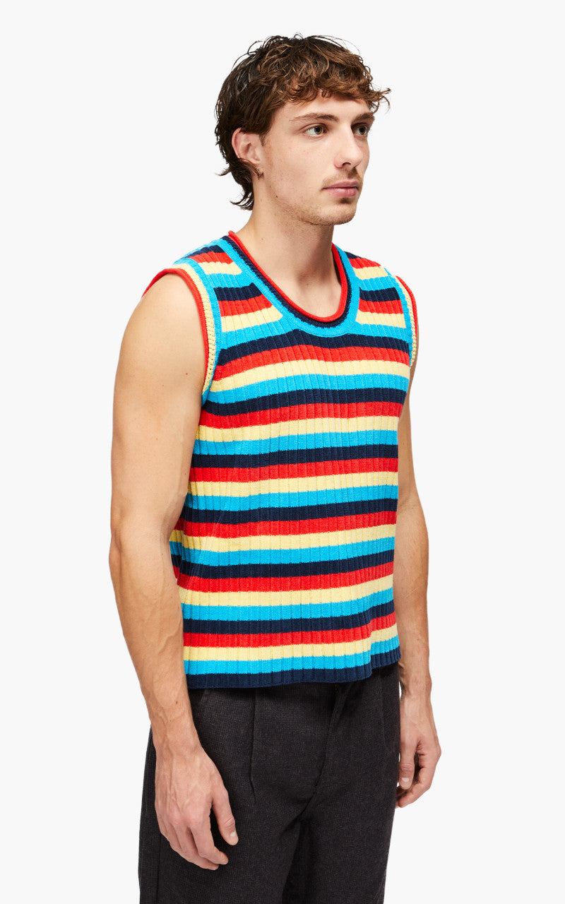 Wales Bonner Choir Vest Blue Multi Stripe