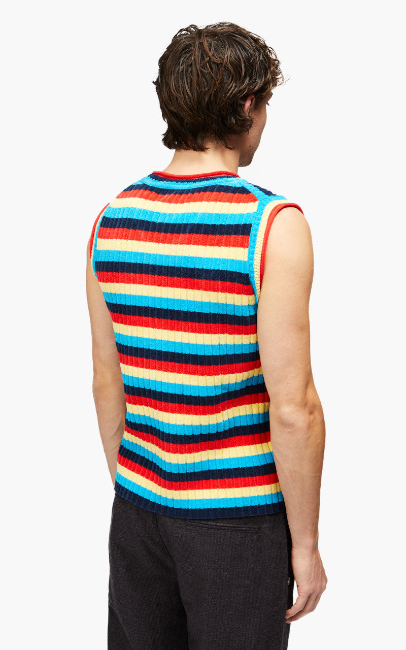 Wales Bonner Choir Vest Blue Multi Stripe