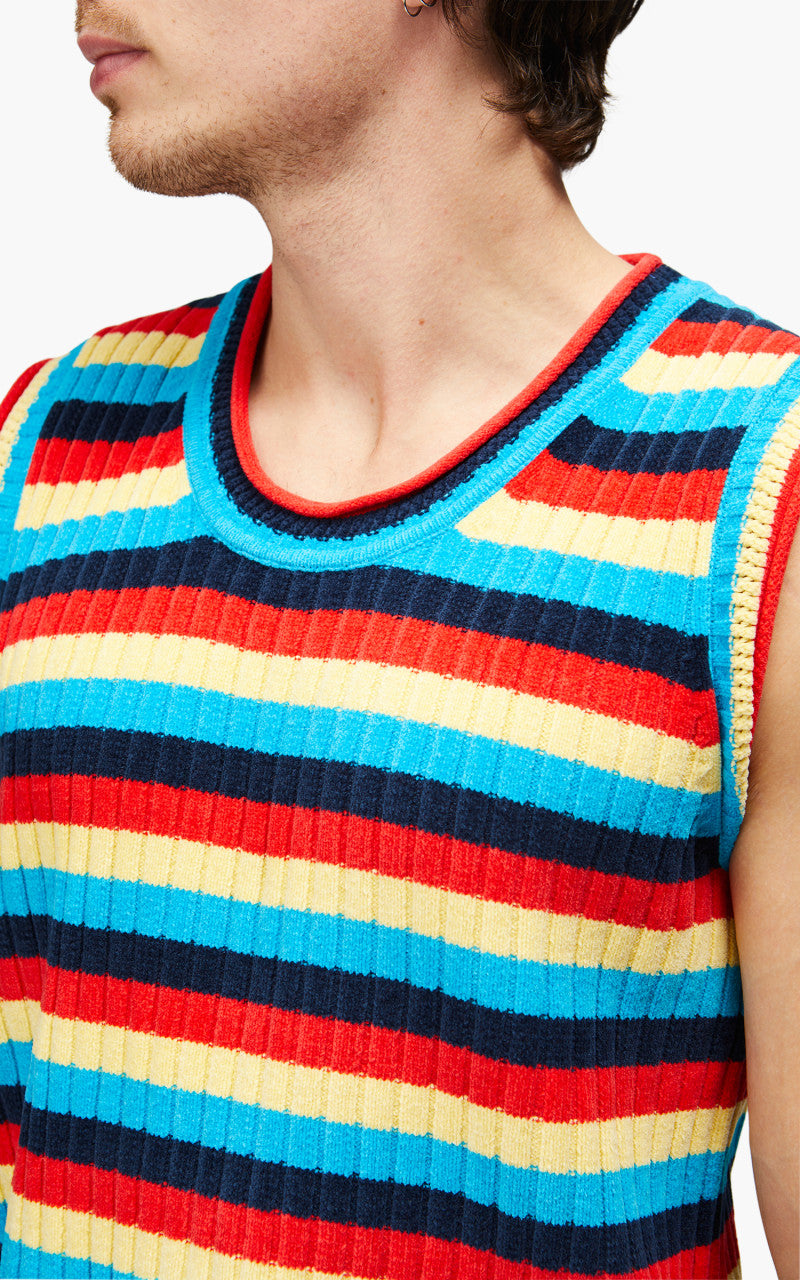 Wales Bonner Choir Vest Blue Multi Stripe