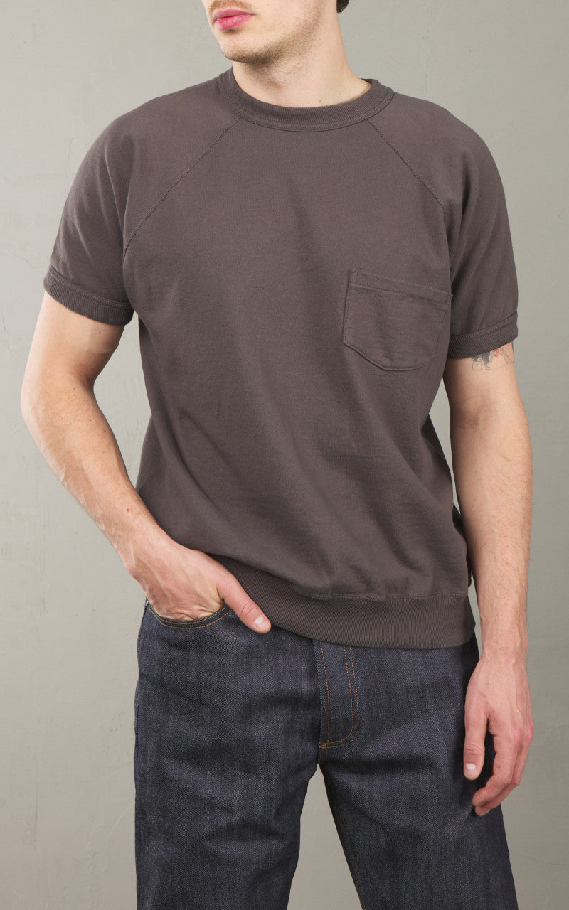 Warehouse & Co. Lot 4105 Short Sleeve Pocket Sweatshirt Black