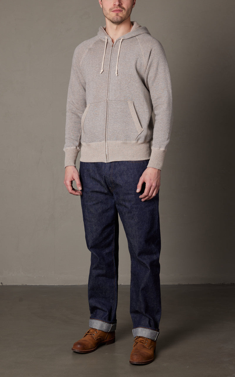 Warehouse & Co. Lot 451 Raglan Freedom Full Zip Hoodie Heather Grey