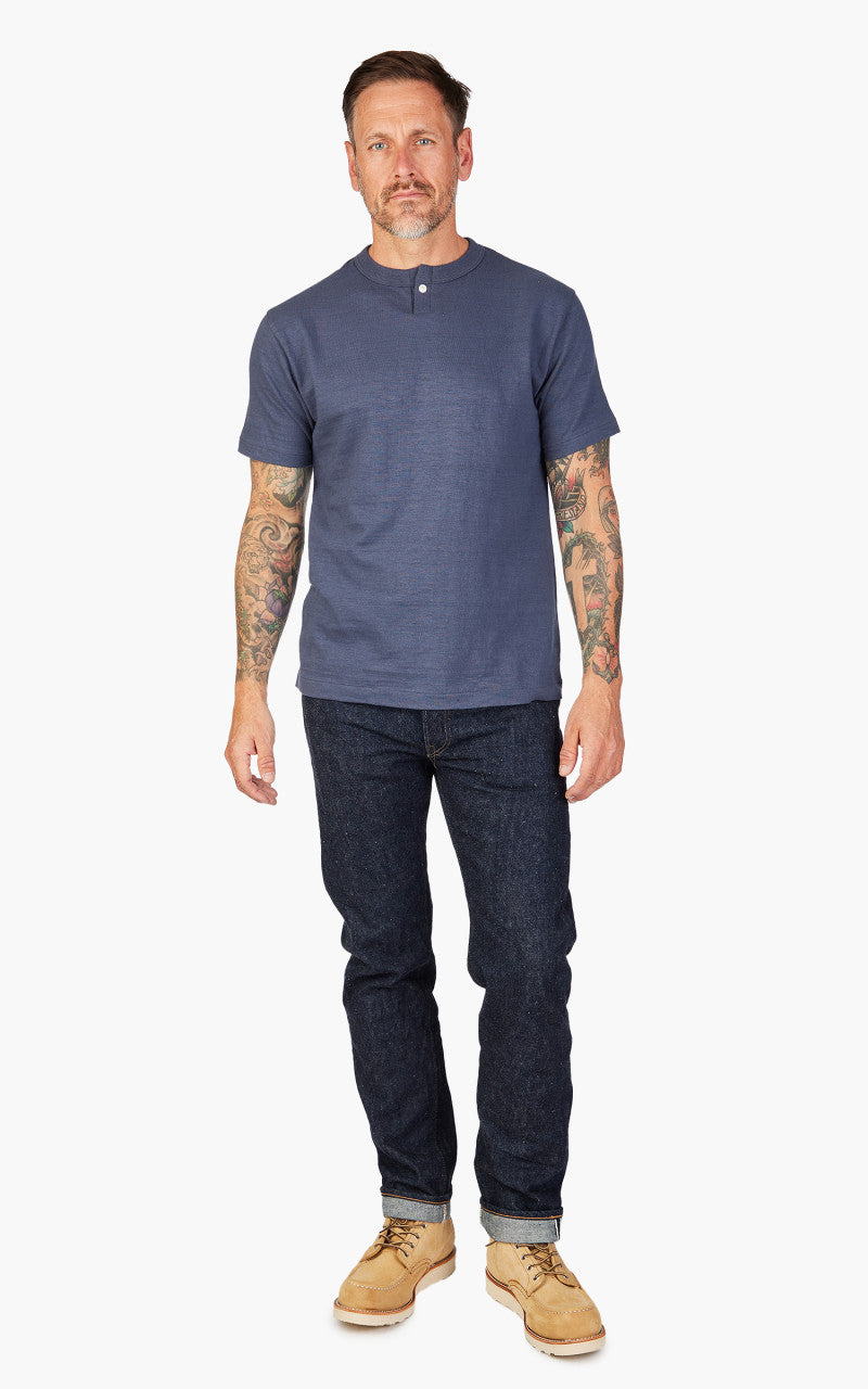 Warehouse & Co. 4082 One Button Henley T-Shirt Eggplant