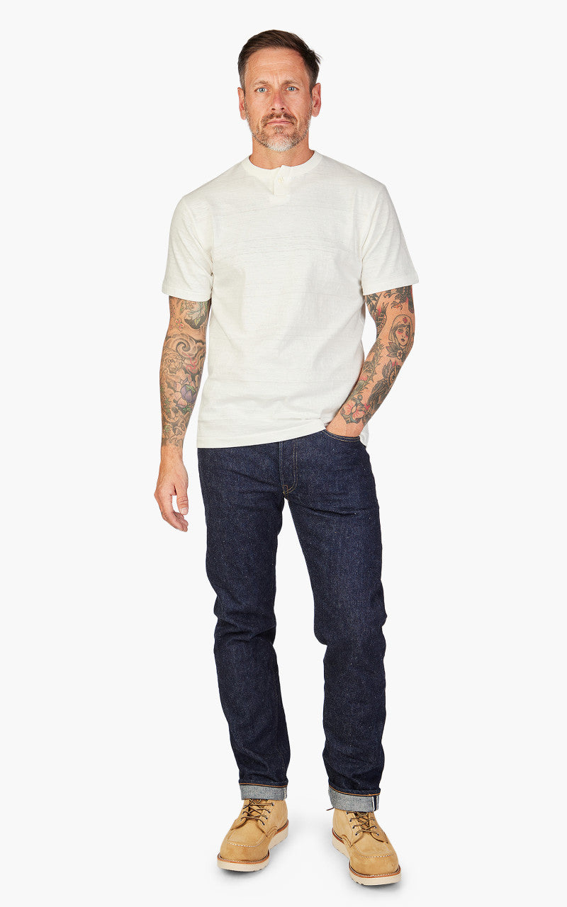 Warehouse & Co. 4082 One Button Henley T-Shirt Oatmeal