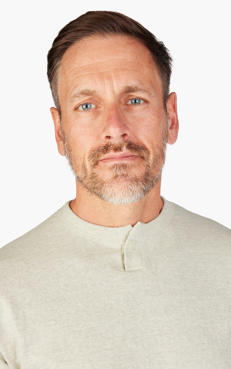 Warehouse & Co. 4082 One Button Henley T-Shirt Oatmeal