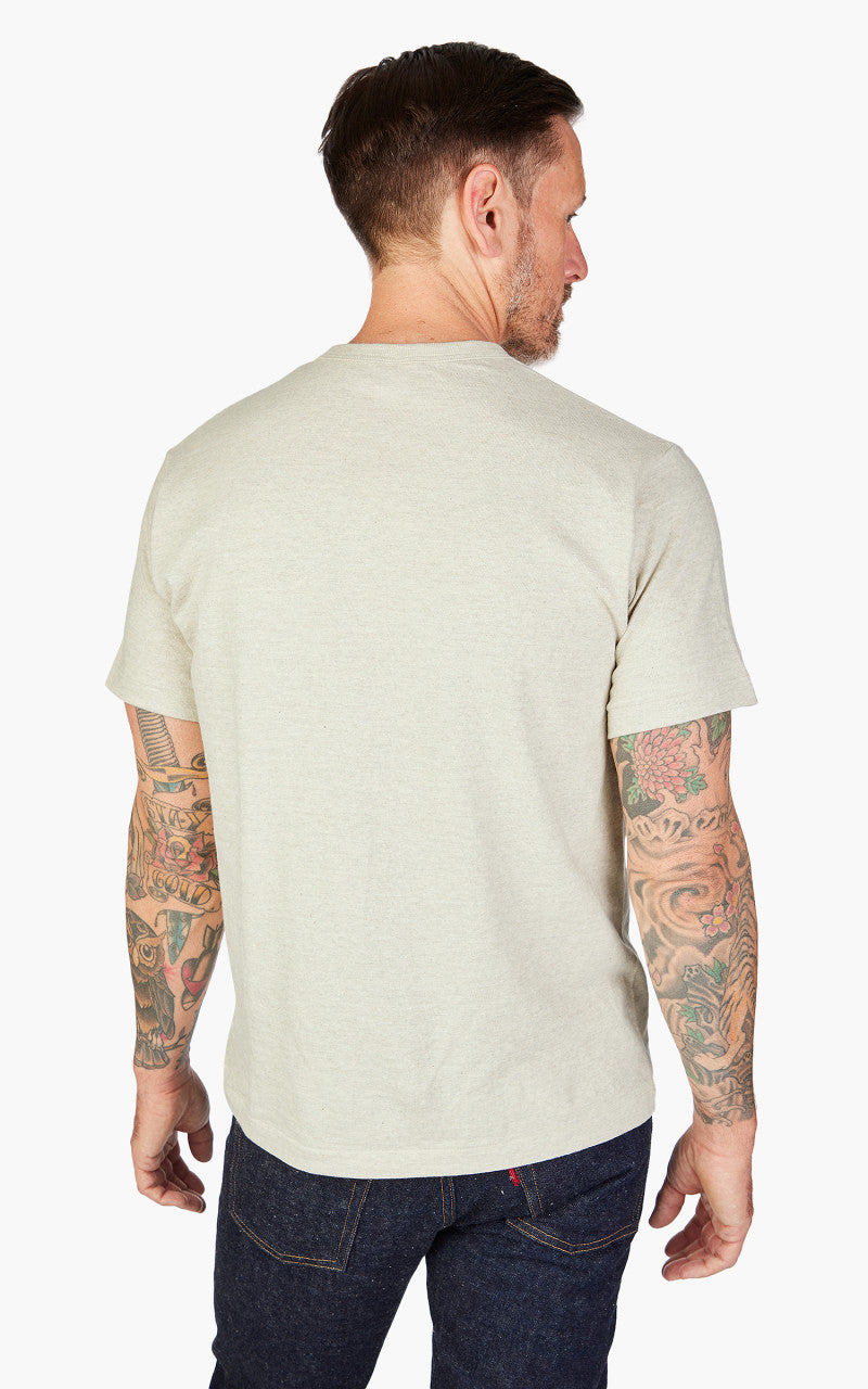 Warehouse & Co. 4082 One Button Henley T-Shirt Oatmeal