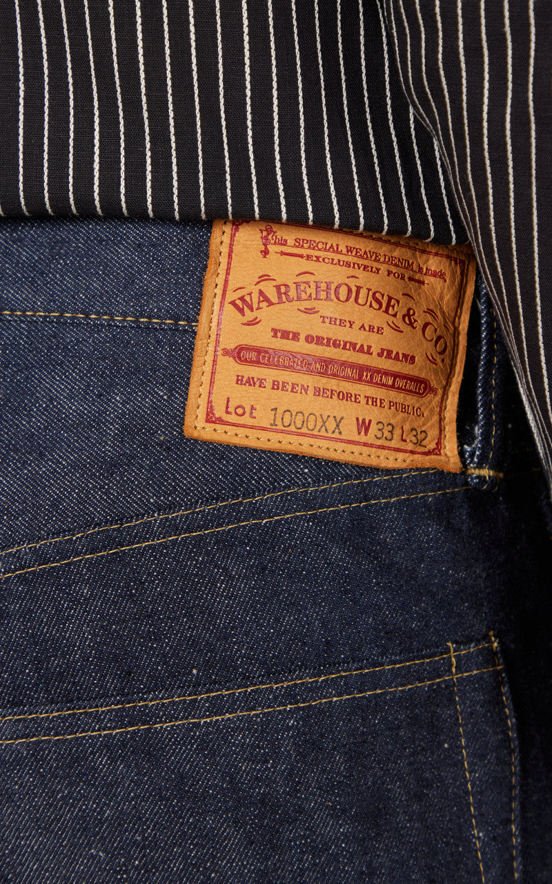 Warehouse & Co. Lot 1000XX Non Wash Jeans Dead Stock Blue 13.5oz