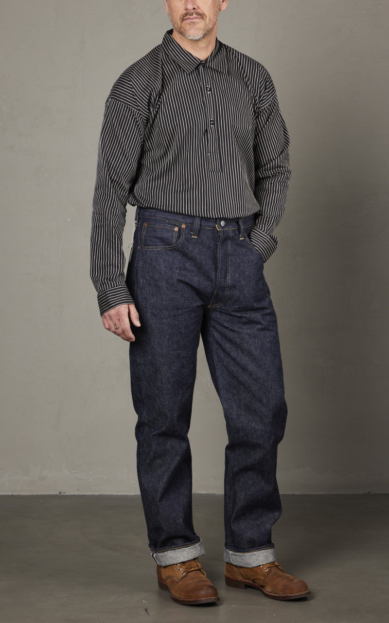 Warehouse & Co. Lot 3045 Striped Pullover Shirt Black