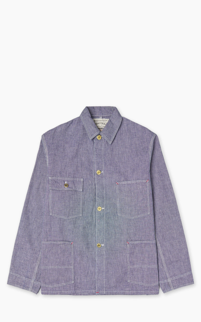 Warehouse & Co. Lot 2195 Selvedge Indigo Pincheck Change Button Covera