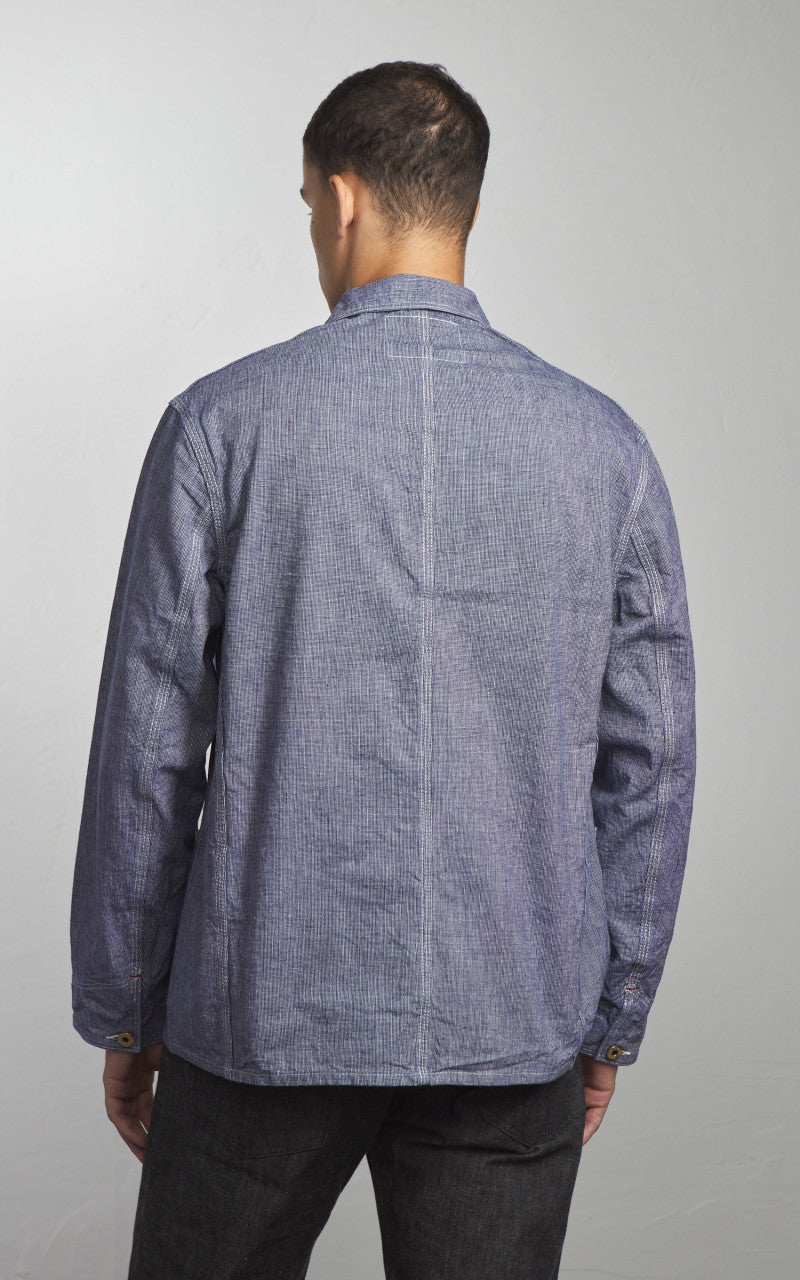 Warehouse & Co. Lot 2195 Selvedge Indigo Pincheck Change Button Coverall