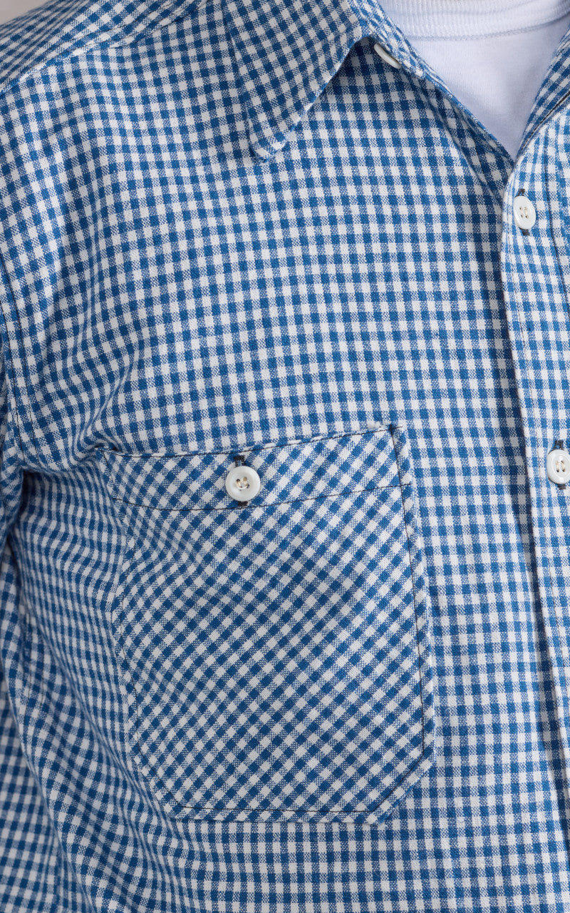 Warehouse & Co. Lot 3055 Long Sleeve Check Work Shirt Blue