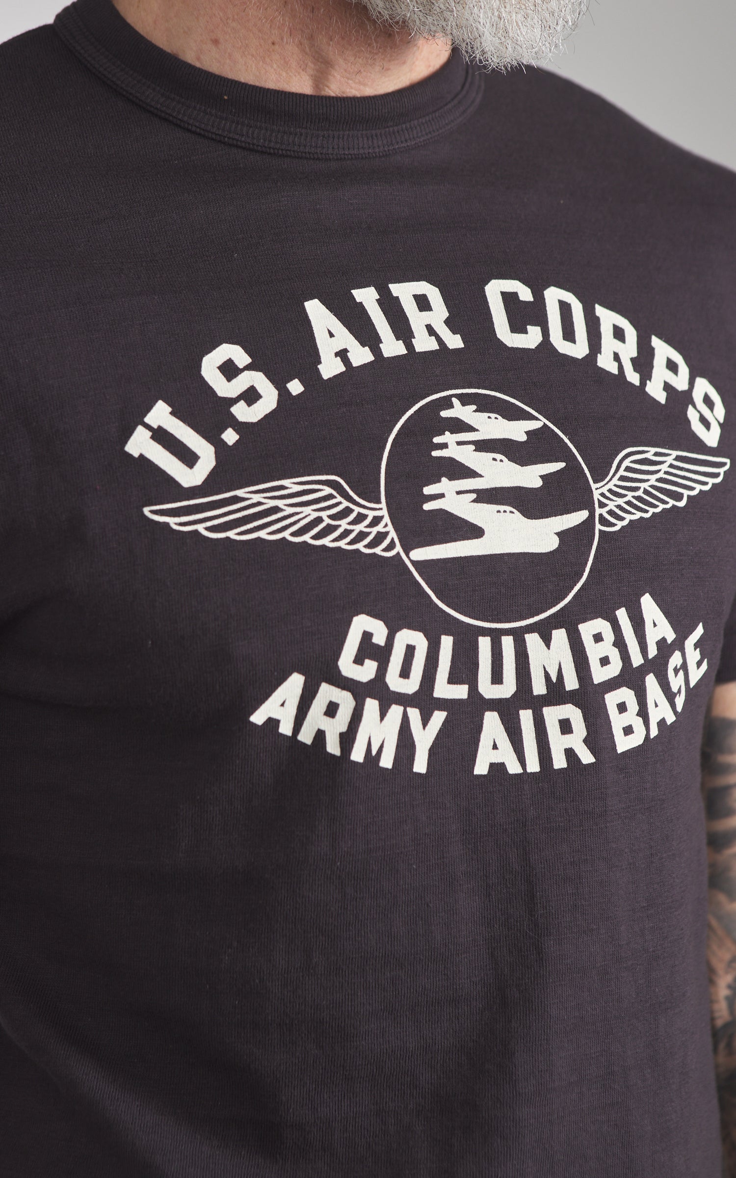 Warehouse & Co. Lot 4601 Columbia Army Air Base T-Shirt Sumi Black