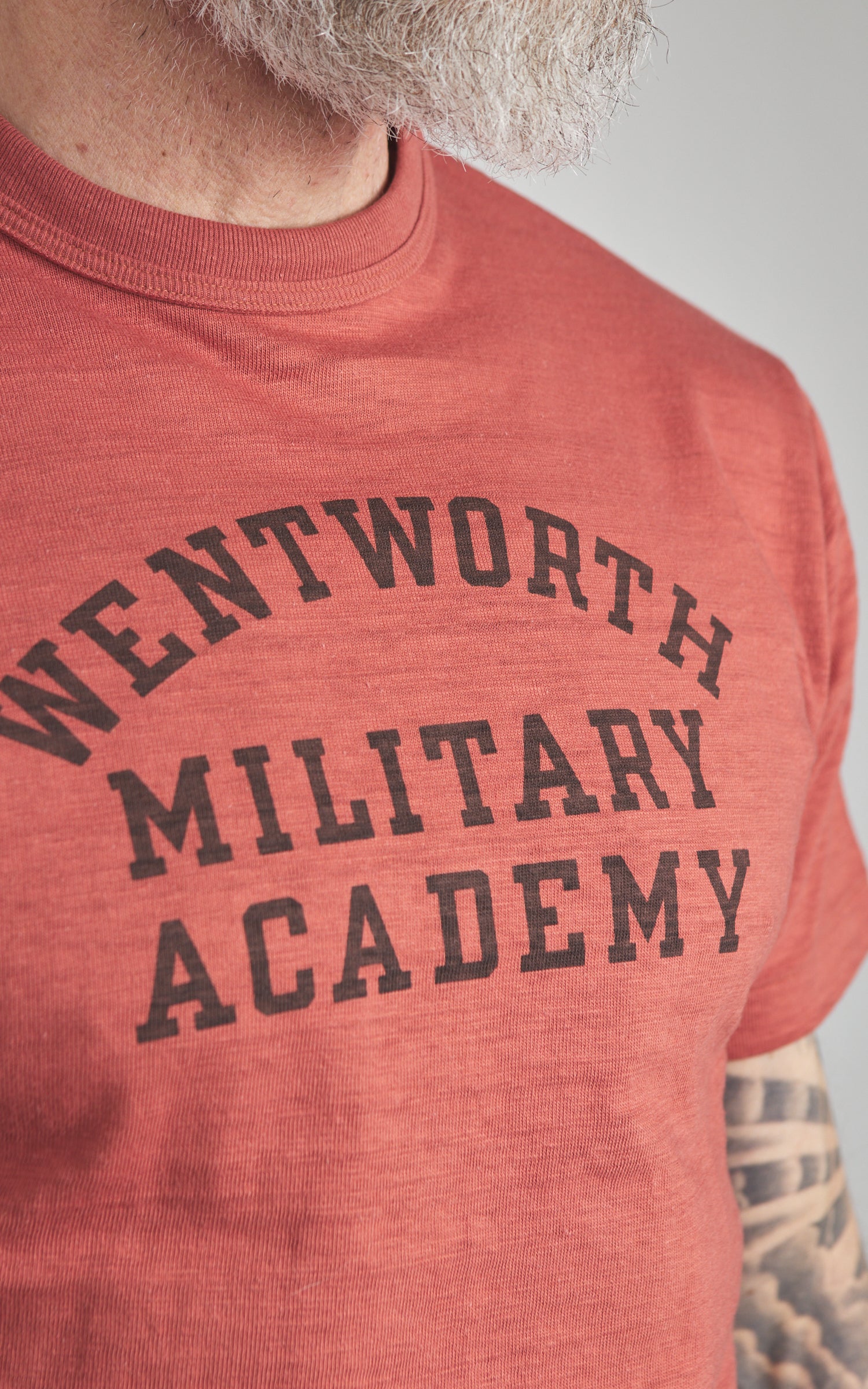 Warehouse & Co. Lot 4601 Military Academy T-Shirt Salmon