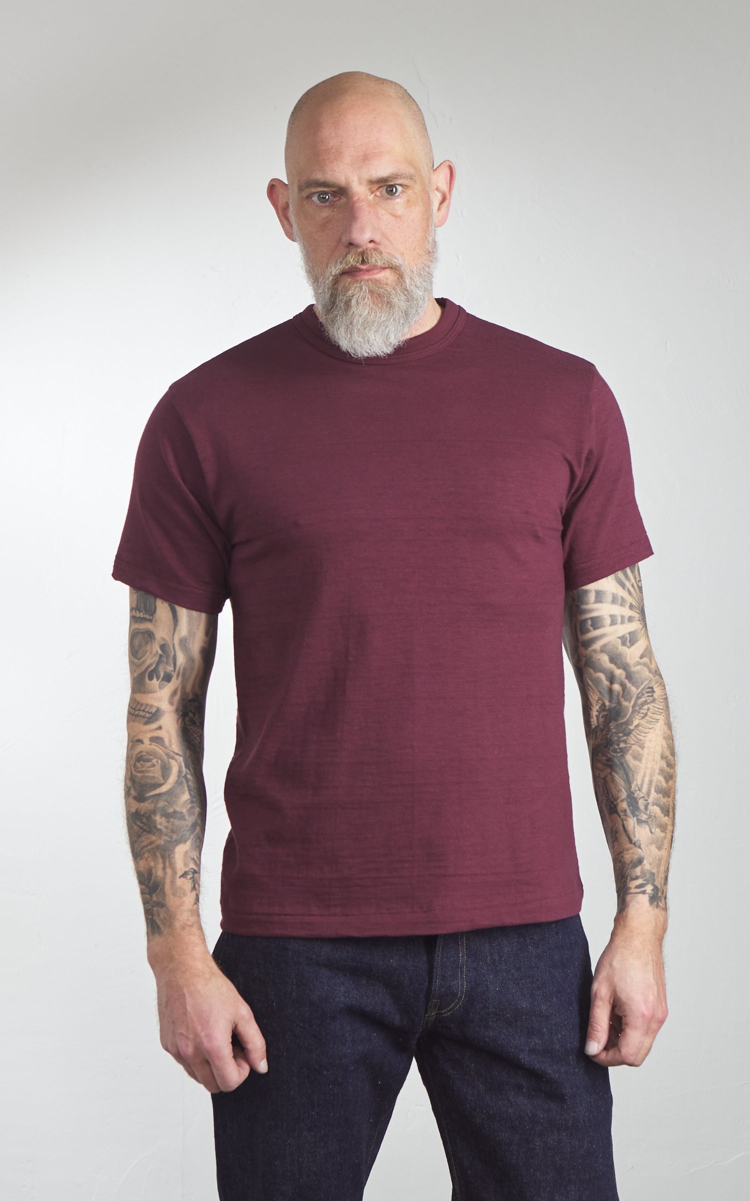 Warehouse & Co. Lot 4601 Plain T-Shirt Bordeaux