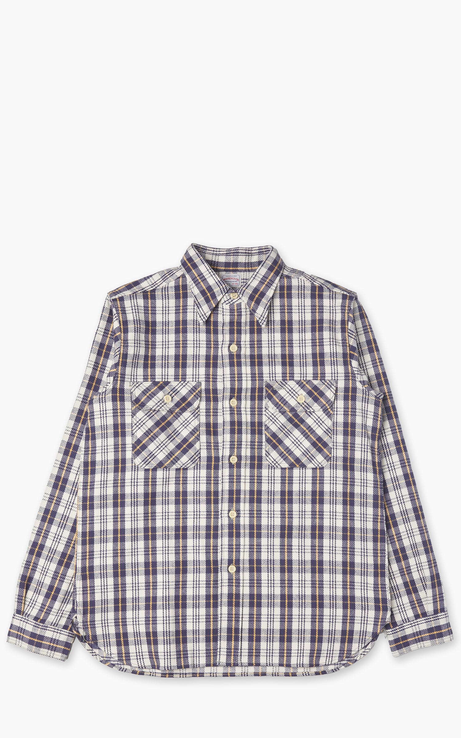 WAREHOUSE，Lot.3104 Warehouse & Co. Lot 3104 Flannel Shirt Navy