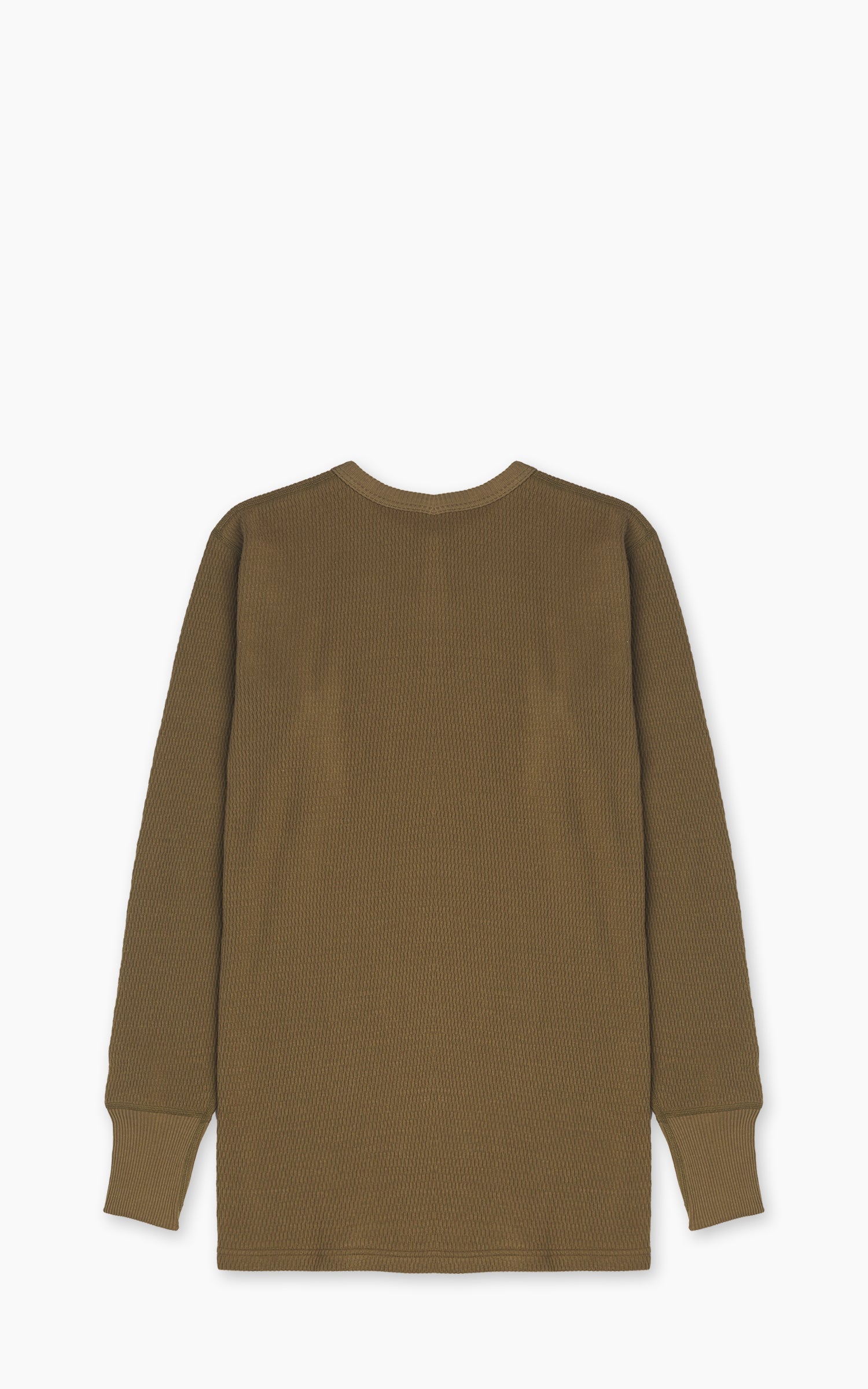 Warehouse & Co. Lot 5903 Crewneck Waffle LS T-Shirt OD Green