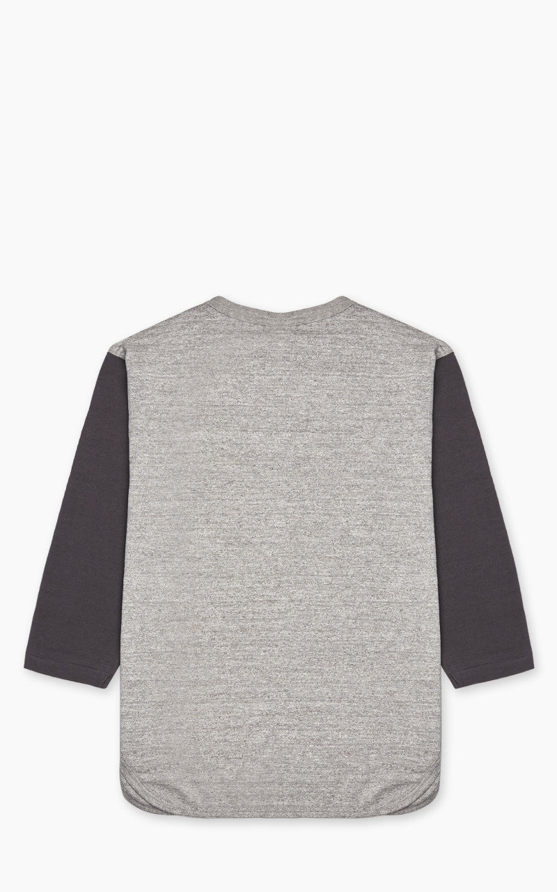 Warehouse & Co. Lot 4800 Three Quarter Baseball T-Shirt Heather Grey/Black