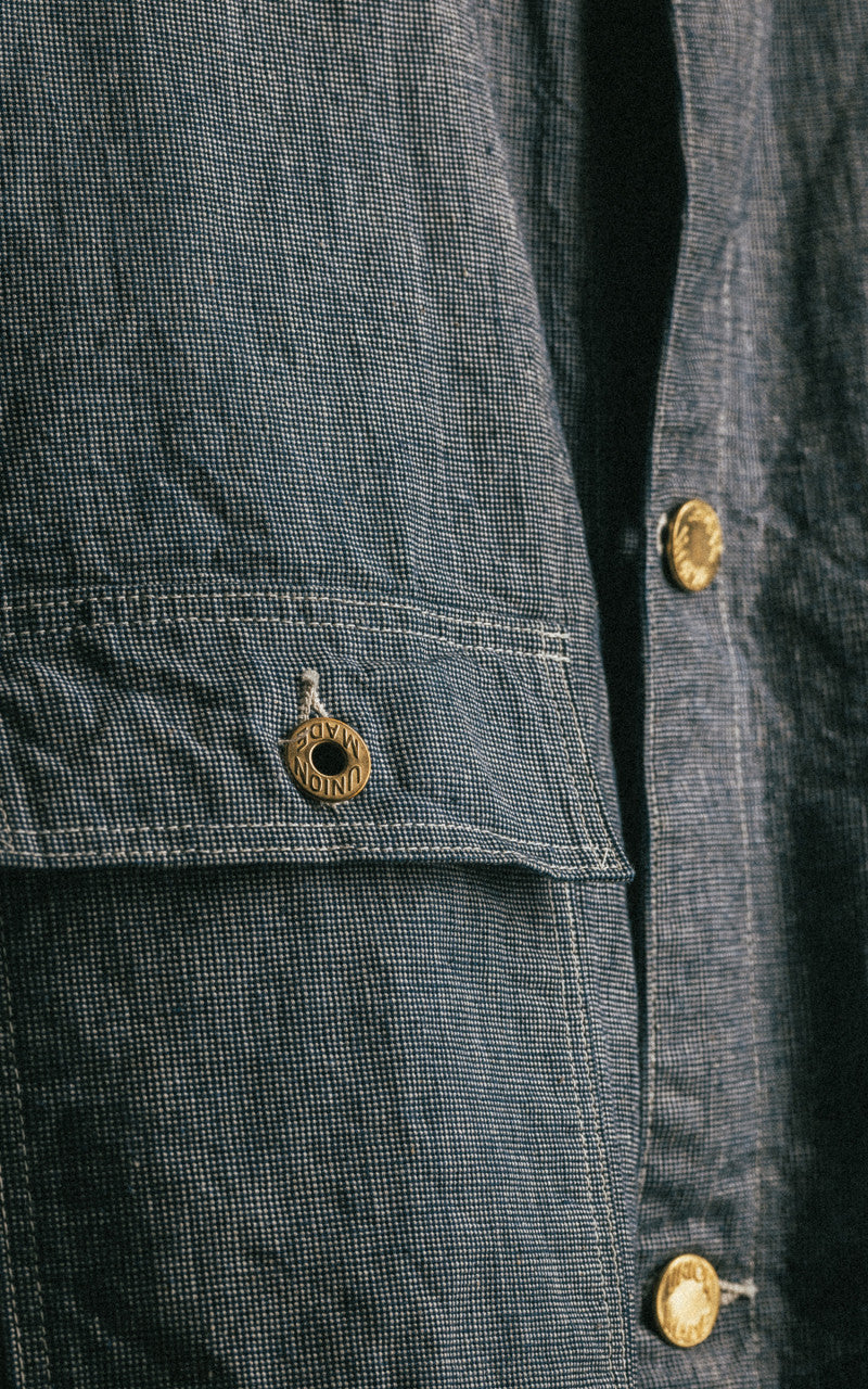 Warehouse & Co. Lot 2195 Selvedge Indigo Pincheck Change Button Coverall