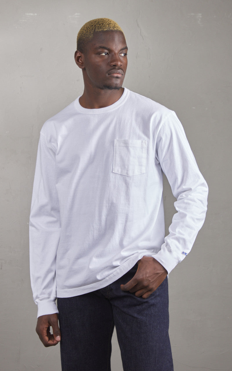 Whitesville Lot No. WV68849 Longsleeve Pocket T-Shirt Off White