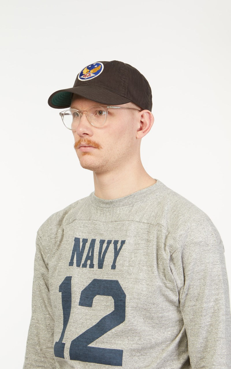 RRL Winged-Logo Baseball Cap Garment-Dyed Black