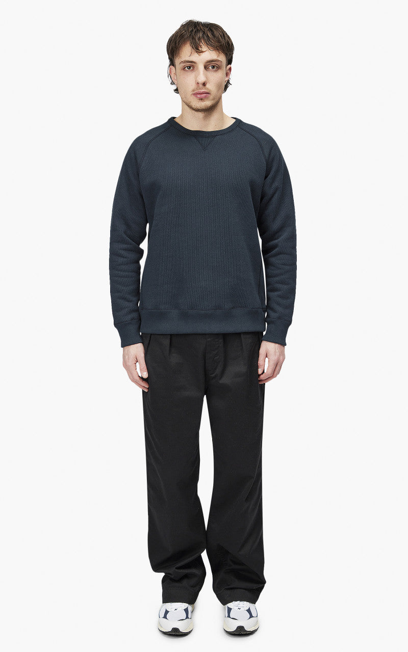 Wonder Looper Pullover Crewneck Double Heavyweight French Terry Navy