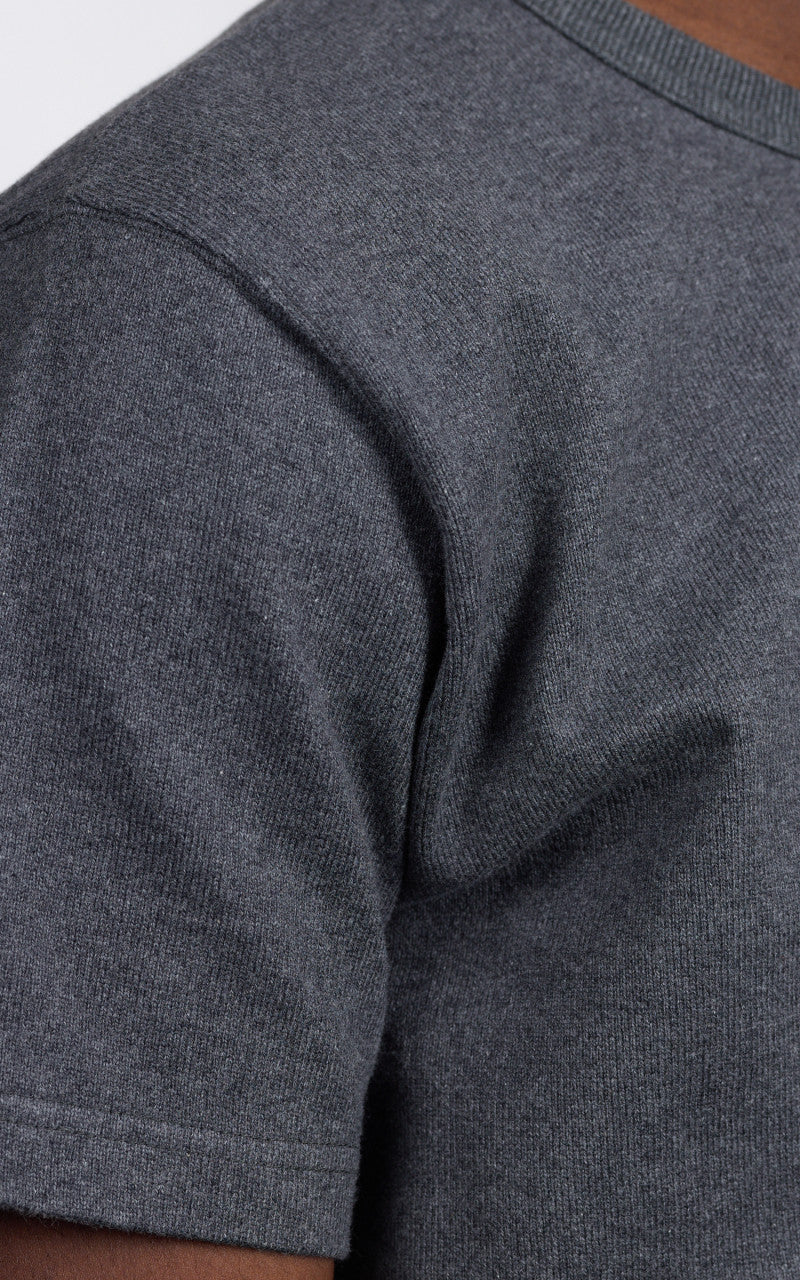 Wonder Looper Double Heavyweight Crewneck T-Shirt Charcoal