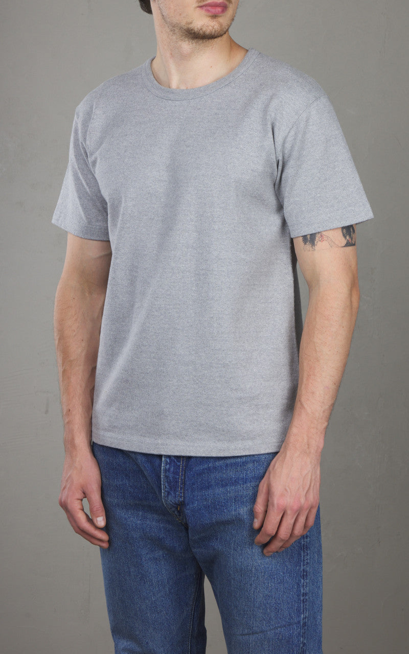 Wonder Looper Double Heavyweight Crewneck T-Shirt Heather Grey