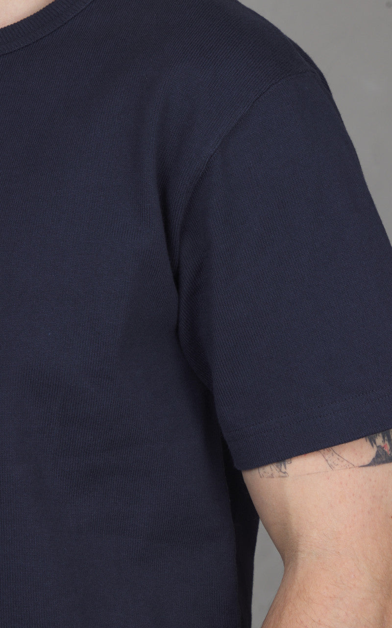 Wonder Looper Double Heavyweight Crewneck T-Shirt Navy