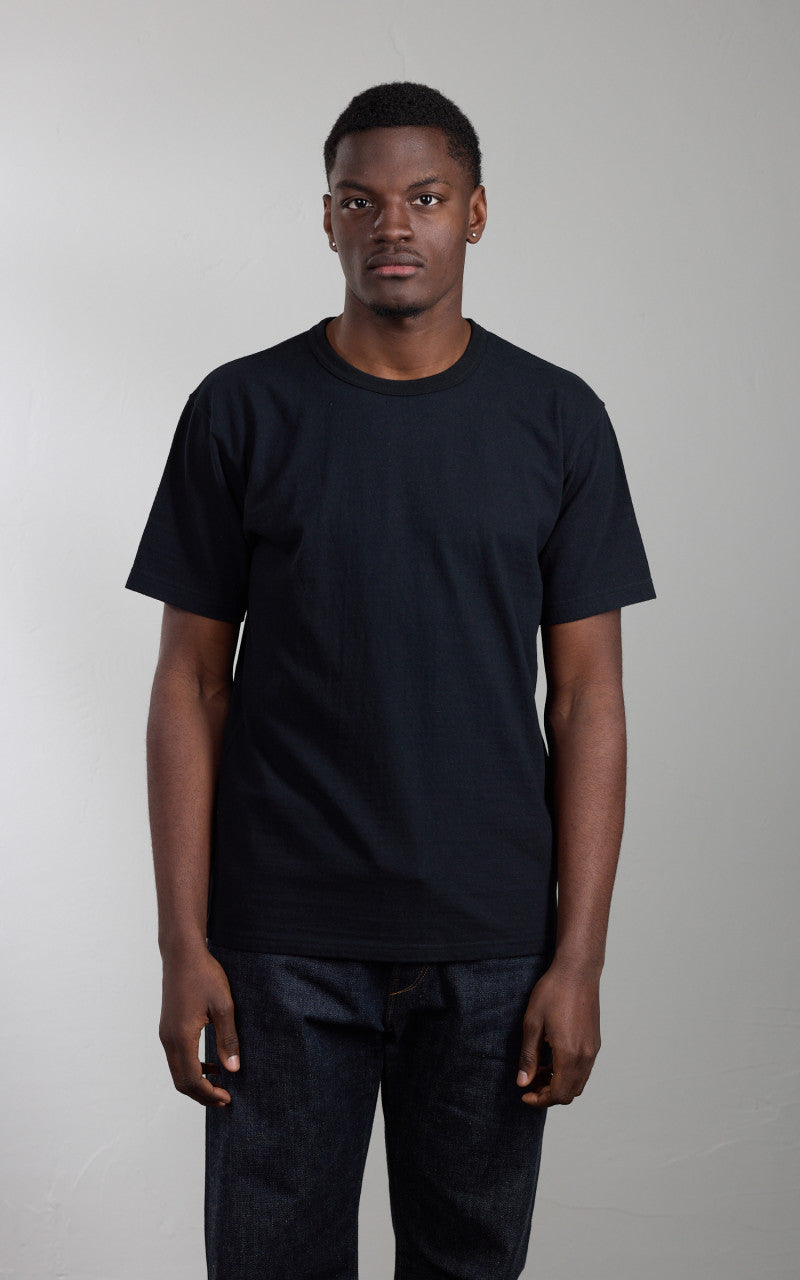 Wonder Looper ELS Recycled Cotton Slub Crewneck T-Shirt Black
