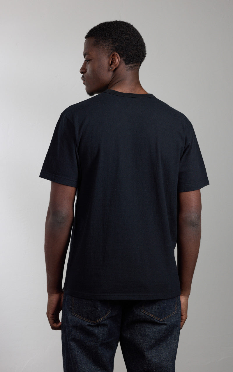 Wonder Looper ELS Recycled Cotton Slub Crewneck T-Shirt Schwarz