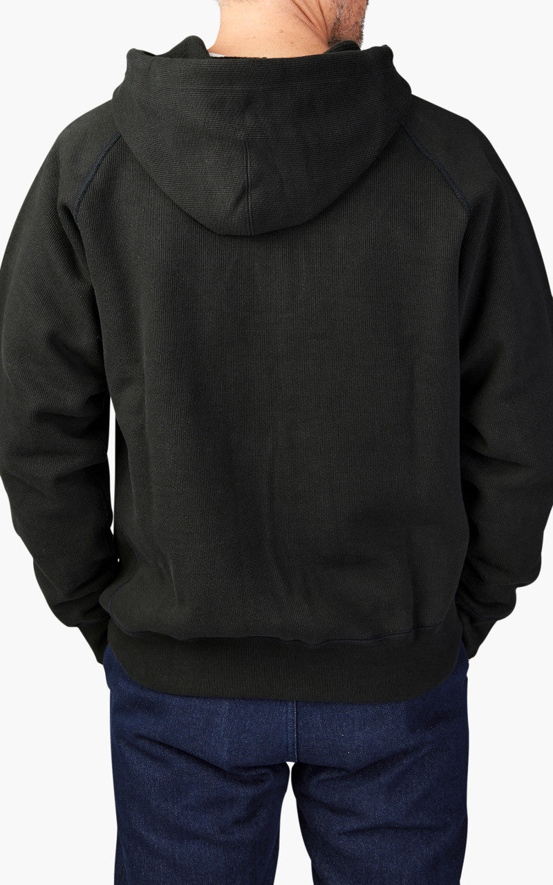 Wonder Looper Zip Hoodie Double Heavyweight French Terry Sumi Black