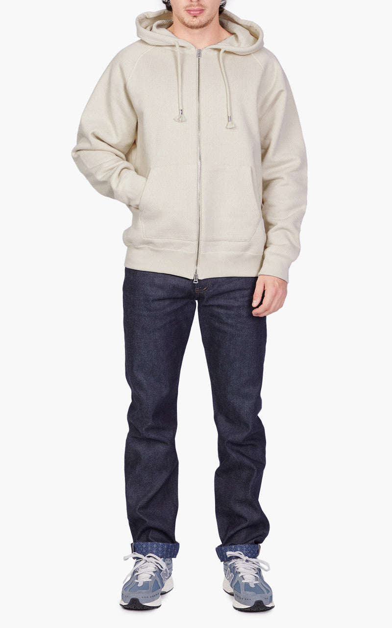 Wonder Looper Zip Hoodie Double Heavyweight French Terry Ecru