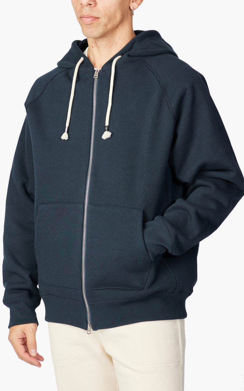Wonder Looper Zip Hoodie Double Heavyweight French Terry Navy