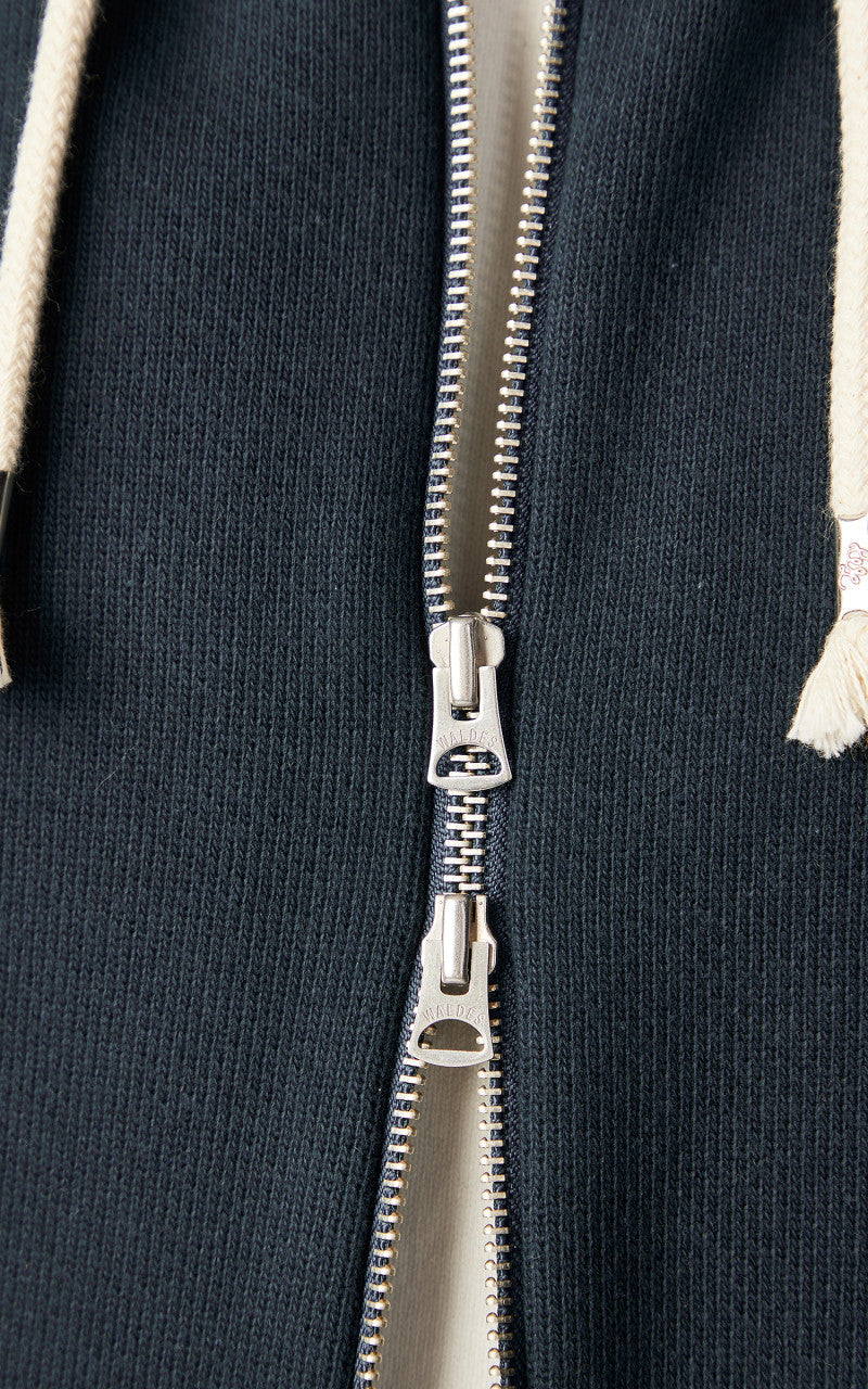 Wonder Looper Zip Hoodie Double Heavyweight French Terry Navy