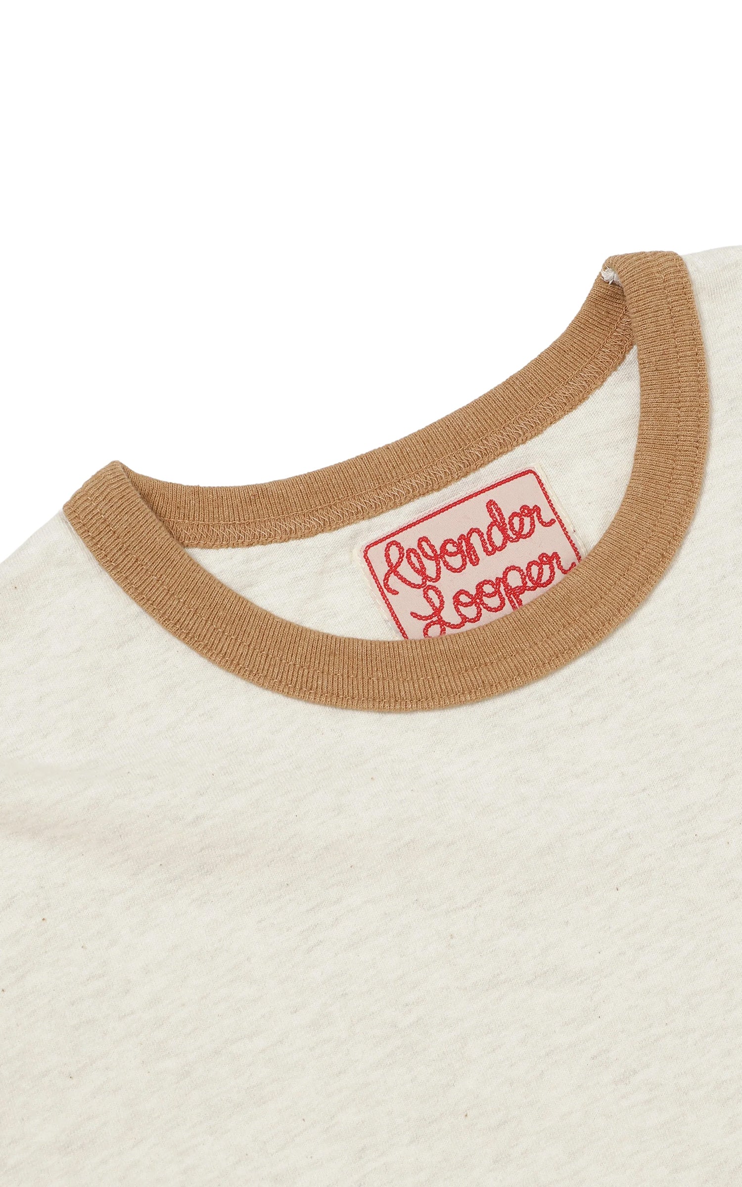 Wonder Looper Recycled Cotton Foxfibre® Ringer T Sand
