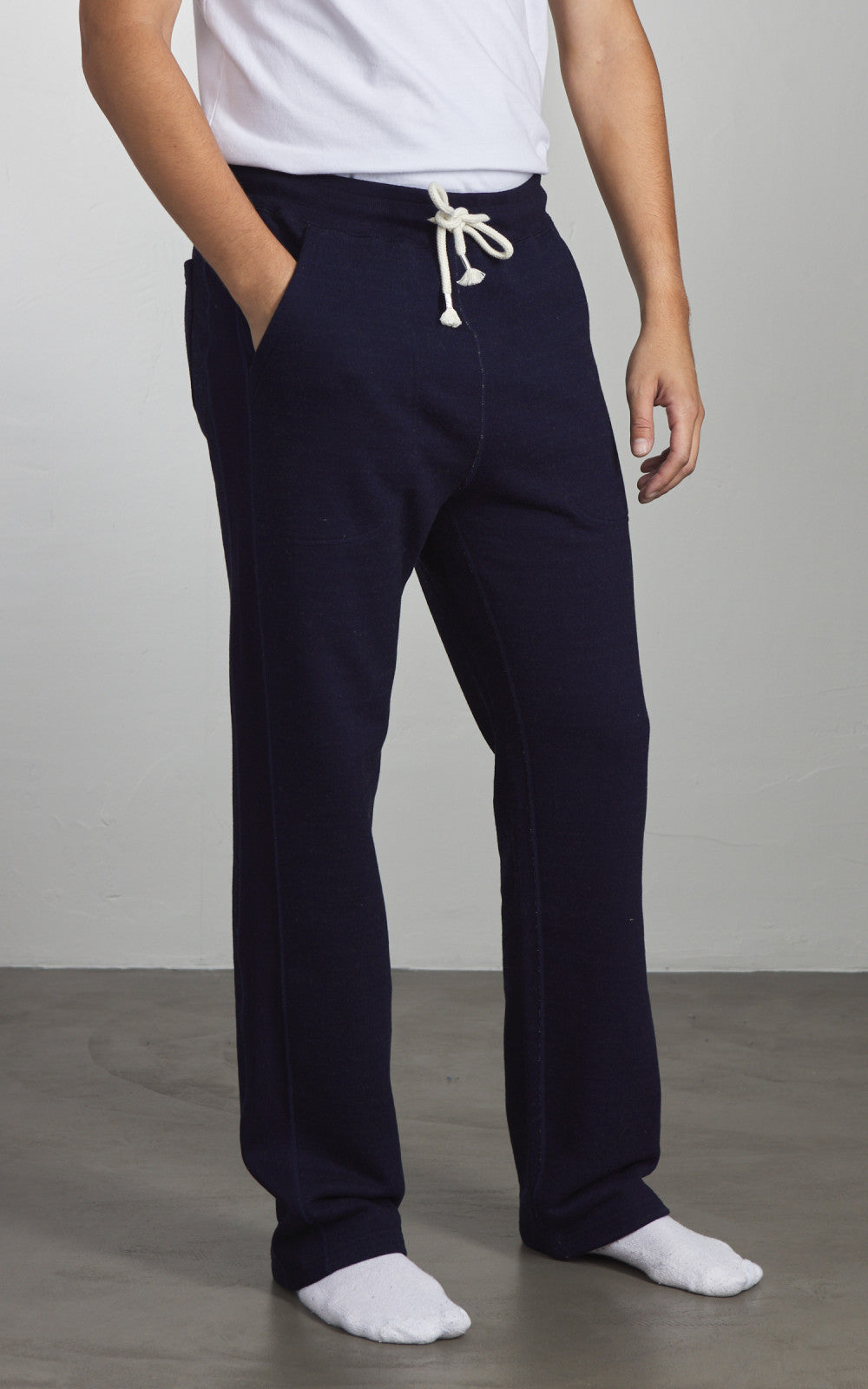 Wonder Looper Sweatpants Real Indigo Blanket Striped French Terry Indigo