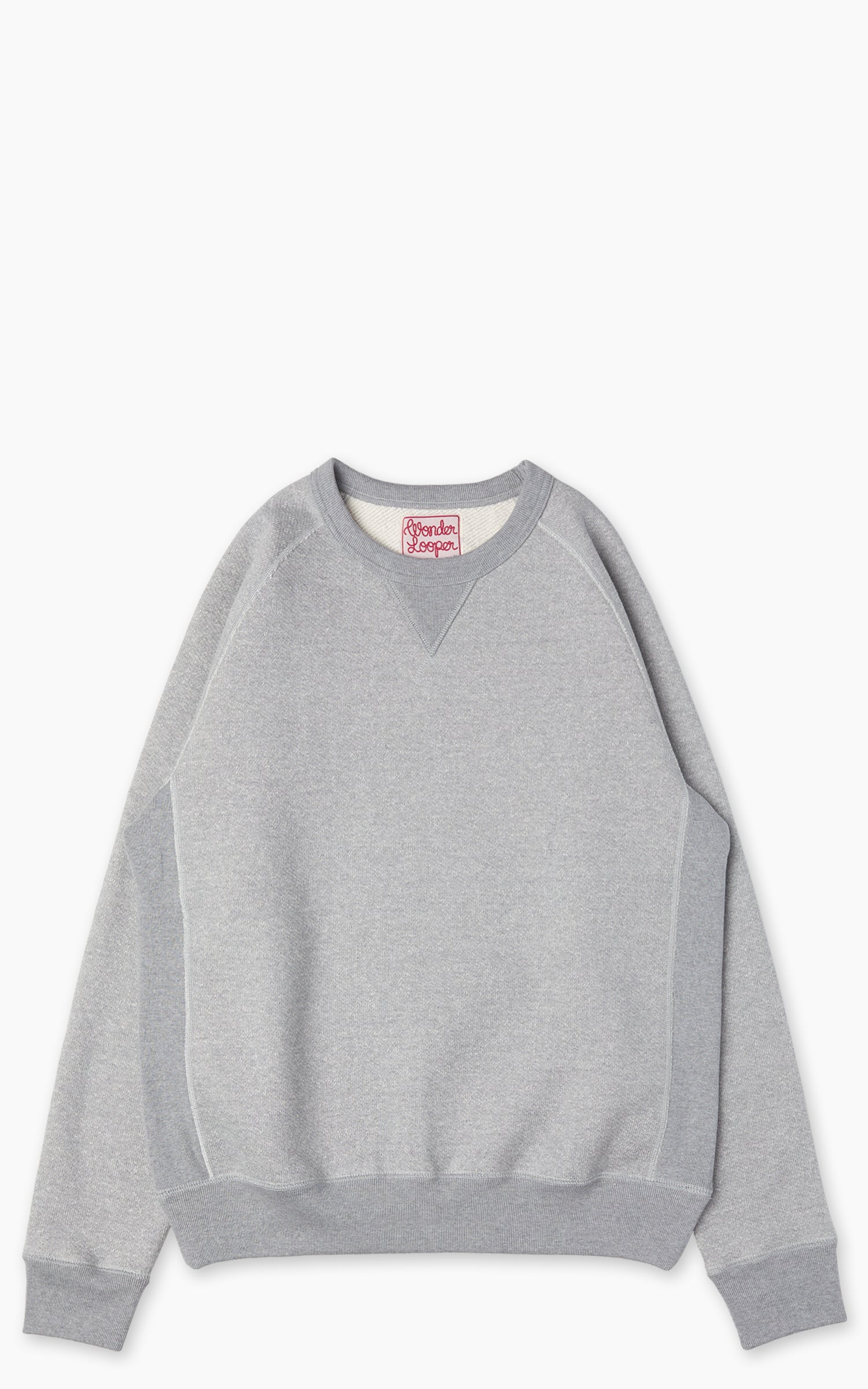 Wonder Looper Pullover Crewneck Double Heavyweight French Terry Heather Grey
