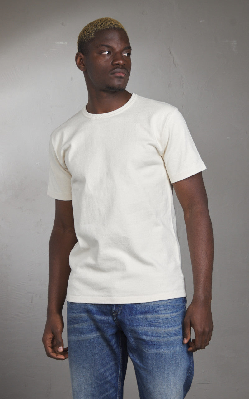 Wonder Looper Double Heavyweight Crewneck T-Shirt Ecru