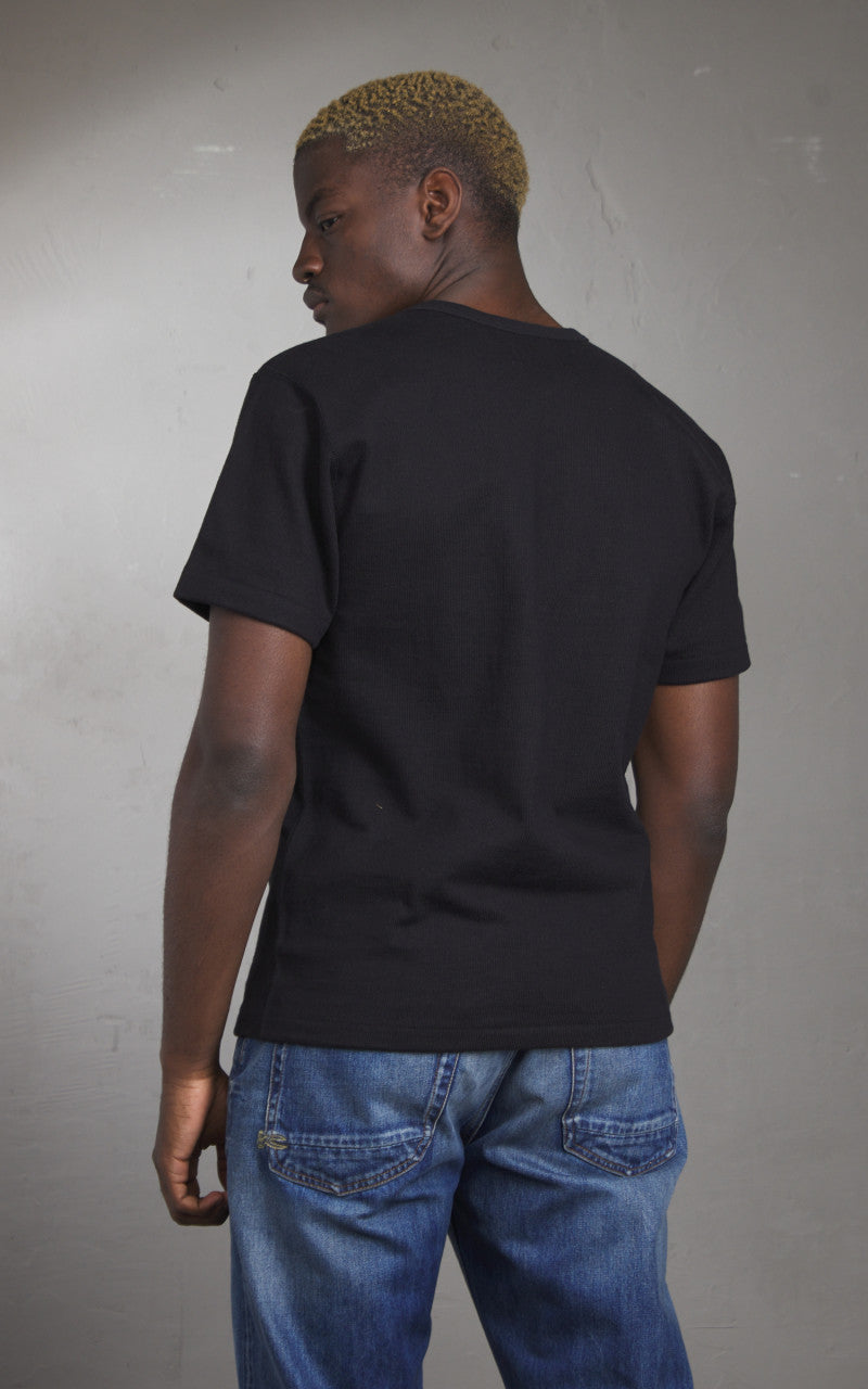 Wonder Looper Triple Heavyweight Tsuriami Crewneck T-Shirt Black